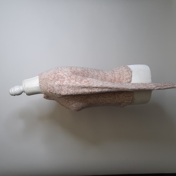 American Eagle Outfitters Blush & Cream Variegated Henley Sweater, Size S - Picture 4 of 6